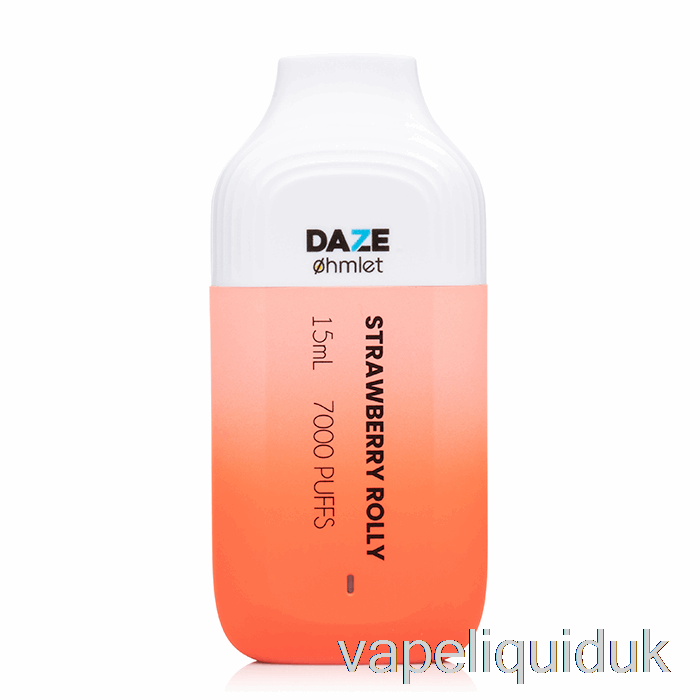 7 Daze OHMLET 7000 0% Zero Nicotine Disposable Strawberry Rolly Vape Juice